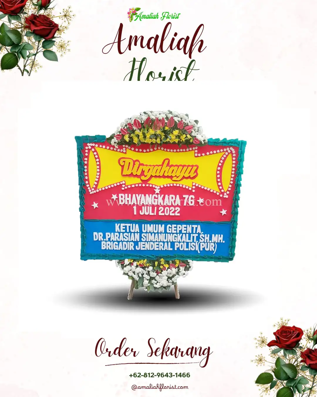 Papan Bunga HUT Ulang Tahun Tegal Badeng Barat